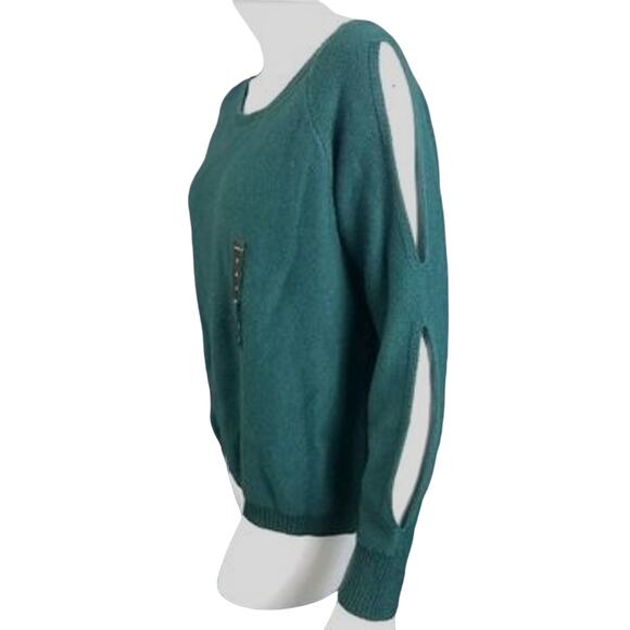 Torrid SPLIT SLEEVE PULLOVER SWEATER 0X Green - Picture 2 of 7